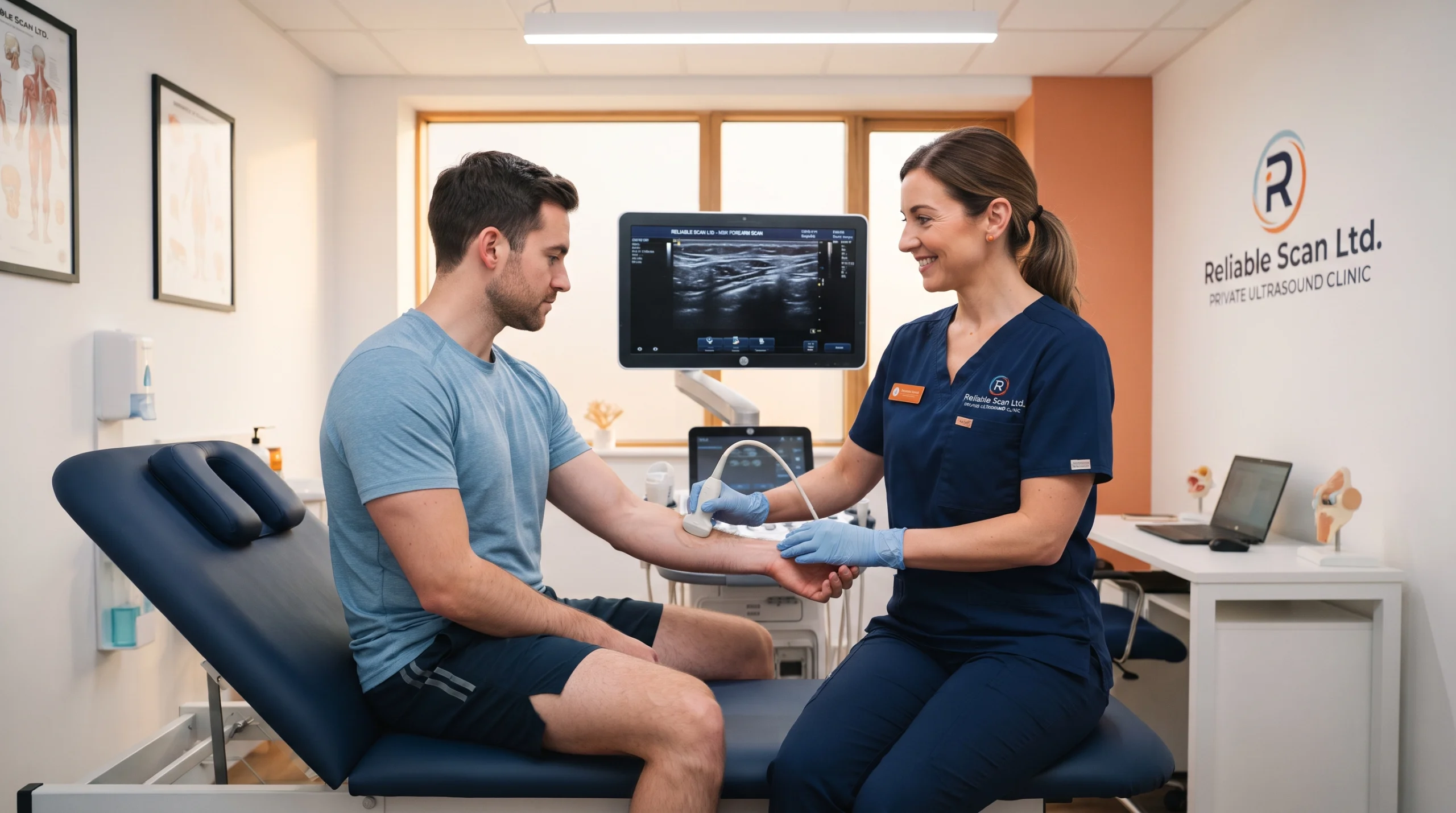 MSK Ultrasound Diagnostics Display Screen